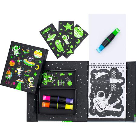 Neon Outer Space Coloring Set