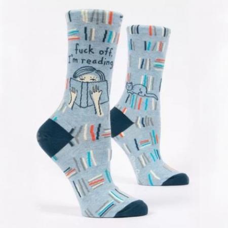 F OFF I'M READING SOCKS