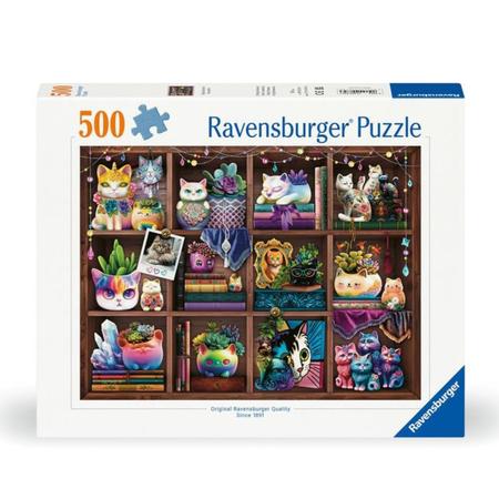 Cubby Cats and Succulents 500 PC Puzzle
